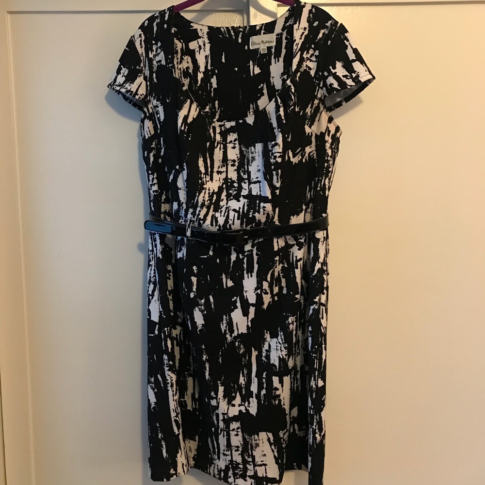 Olivia Matthews black and white dress